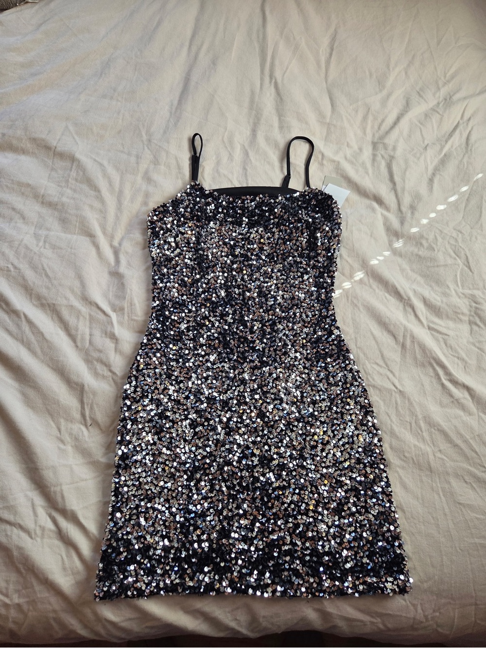 BP Black and Silver Sequin Mini Dress